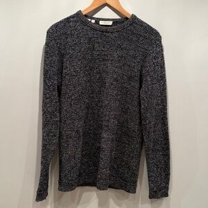 Selected Homme marled gray knit sweater, size M